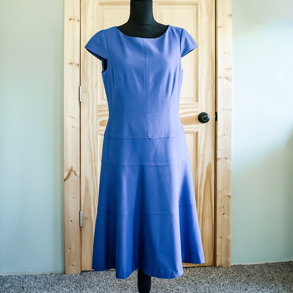 Anne Klein Dresses & Skirts - Anne Klein Cobalt Royal Blue Midi Sheath Dress Size 8 Career Wear